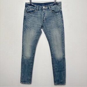 MNML Mens 32 Washed Slim Fit Double Knee Jeans